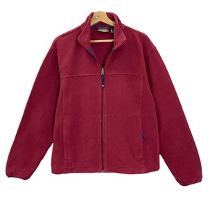 Pick!! Vintage 90s LL Bean Fullzip Fleece LL Bean Sweater LL Bean Zipper Fleece Maroon Colour size M