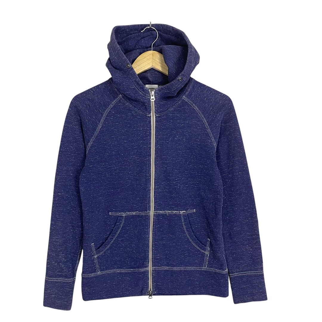 Pick!! Vintage 90s Pure Indigo Quadro Made in Japan Zipper Hoodie