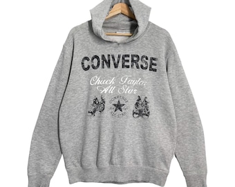 Pick!! Vintage Converse Crewneck Hoodies Converse Sweater Converse Big Logo Pullover Hoodiee Size M