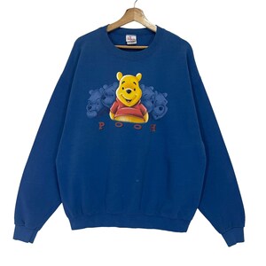 Pick!! Vintage 90s Winnie The Pooh Crewneck Sweatshirt Winnie Pooh Sweater Winnie Pooh Big Logo Printed Crewneck Sweatshirt Size L