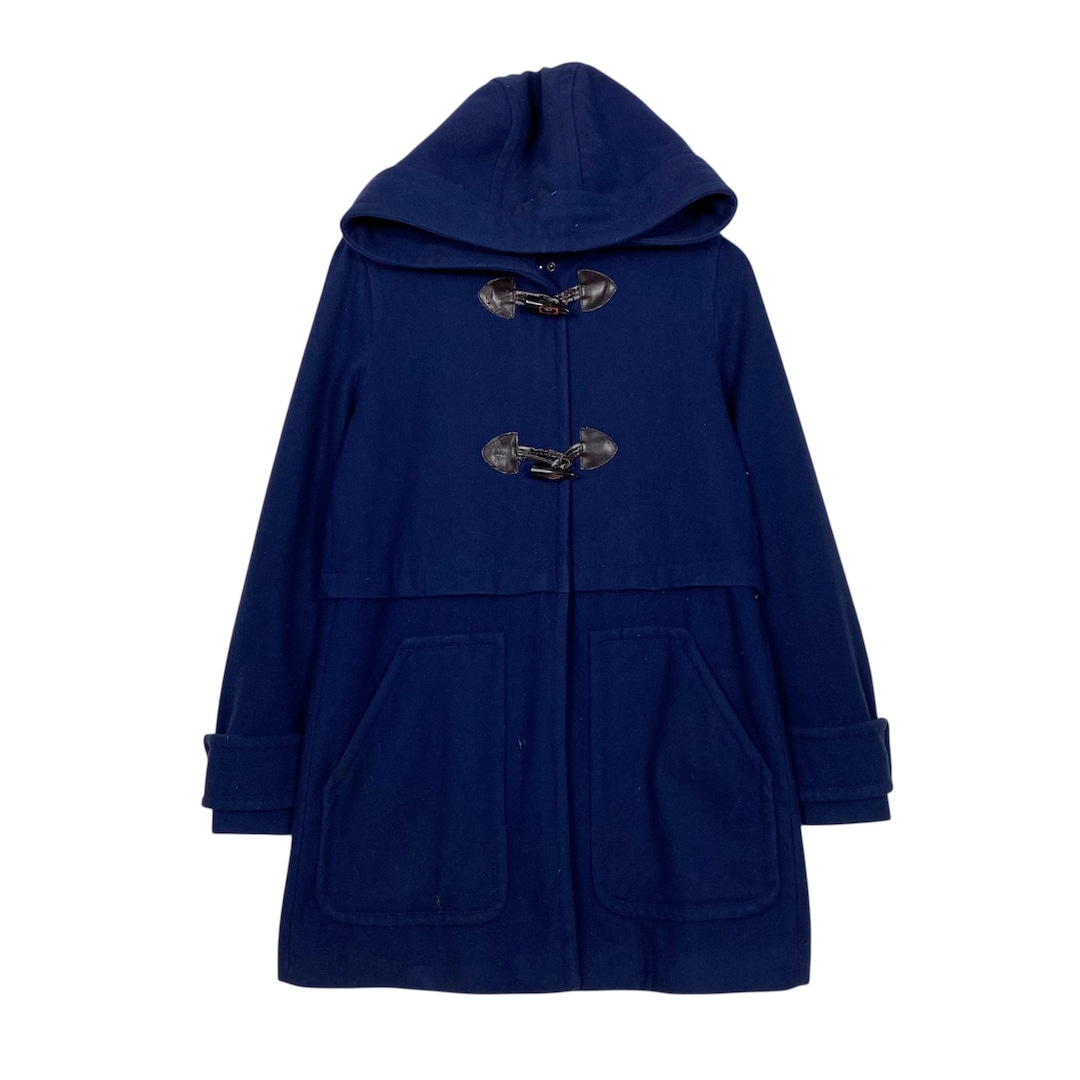BENETTON カシミア混ウールダッフルコート　ミッドナイトブルー　イタリア製 PICK!! Vintage United Colors of Benetton Duffle Coat Size Medium