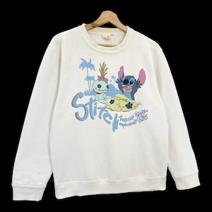 Wähle!! Disney Lilo&Stich Crewneck Sweatshirt Lilo Und Stich Pullover Lilo&Stich Aloha Big Logo Bedruckt Sweatshirt Größe M Bild 3