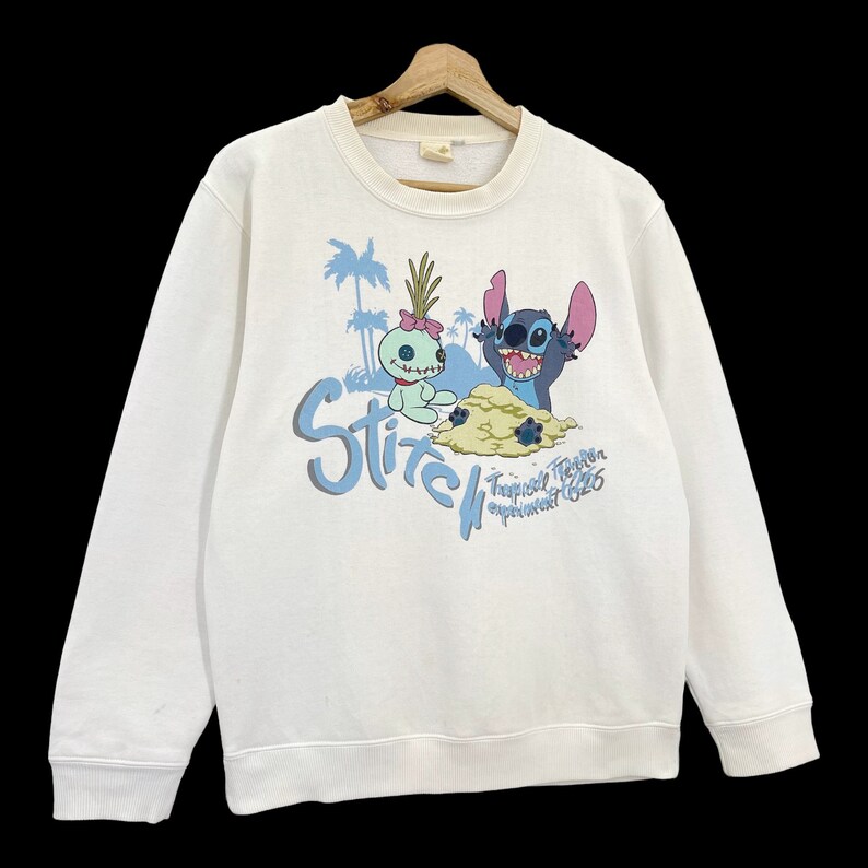 Wähle!! Disney Lilo&Stich Crewneck Sweatshirt Lilo Und Stich Pullover Lilo&Stich Aloha Big Logo Bedruckt Sweatshirt Größe M Bild 3