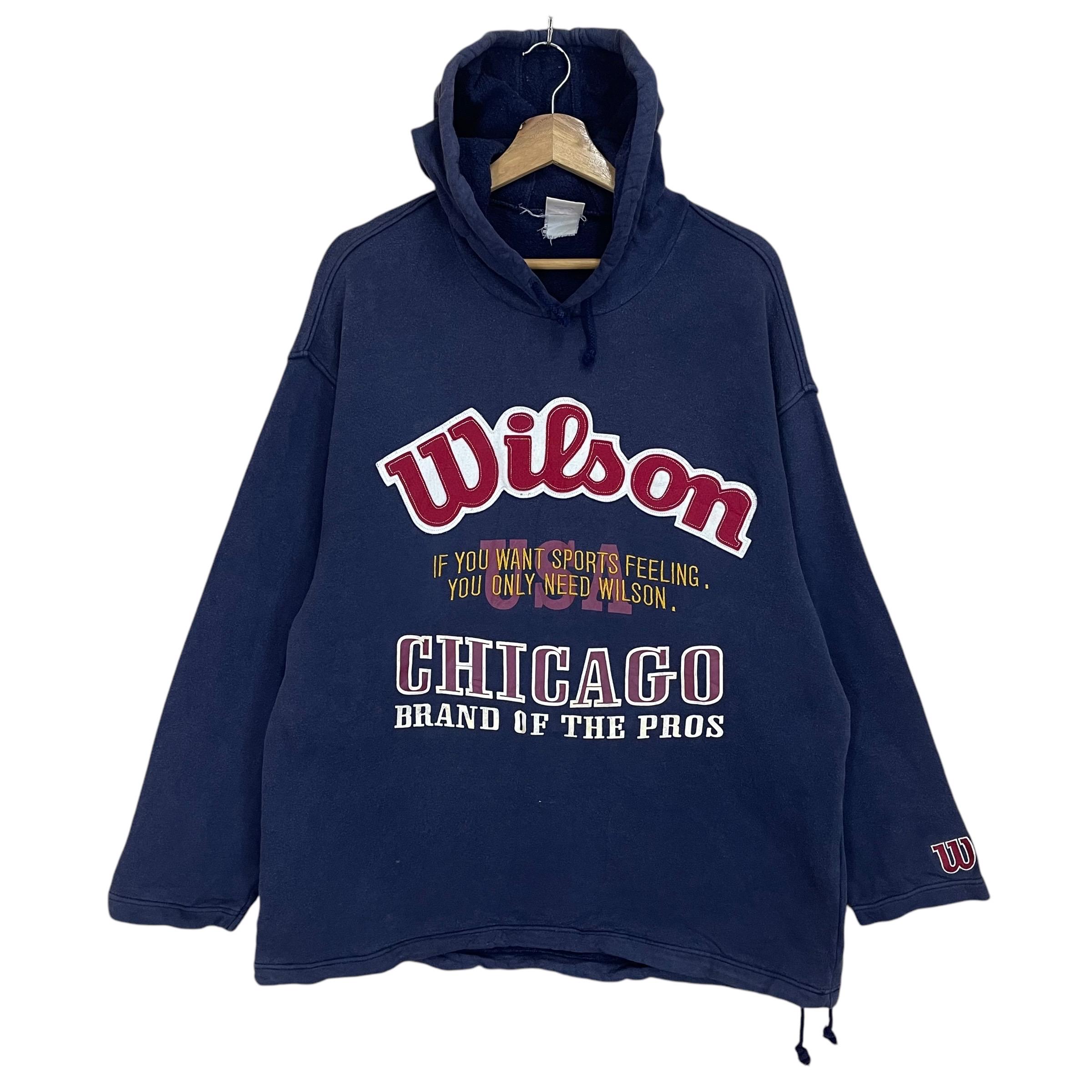 ☆ Wilson ☆ウィルソン セットアップ ビッグロゴ 90‘ｓ SS-S Vintage 90s Wilson Big Logo Pullover Hoodie Wilson Sweater Wilson