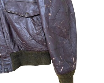 Pick!! Vintage 70s SCHOTT BROS Type A2 Leather Flight Jacket