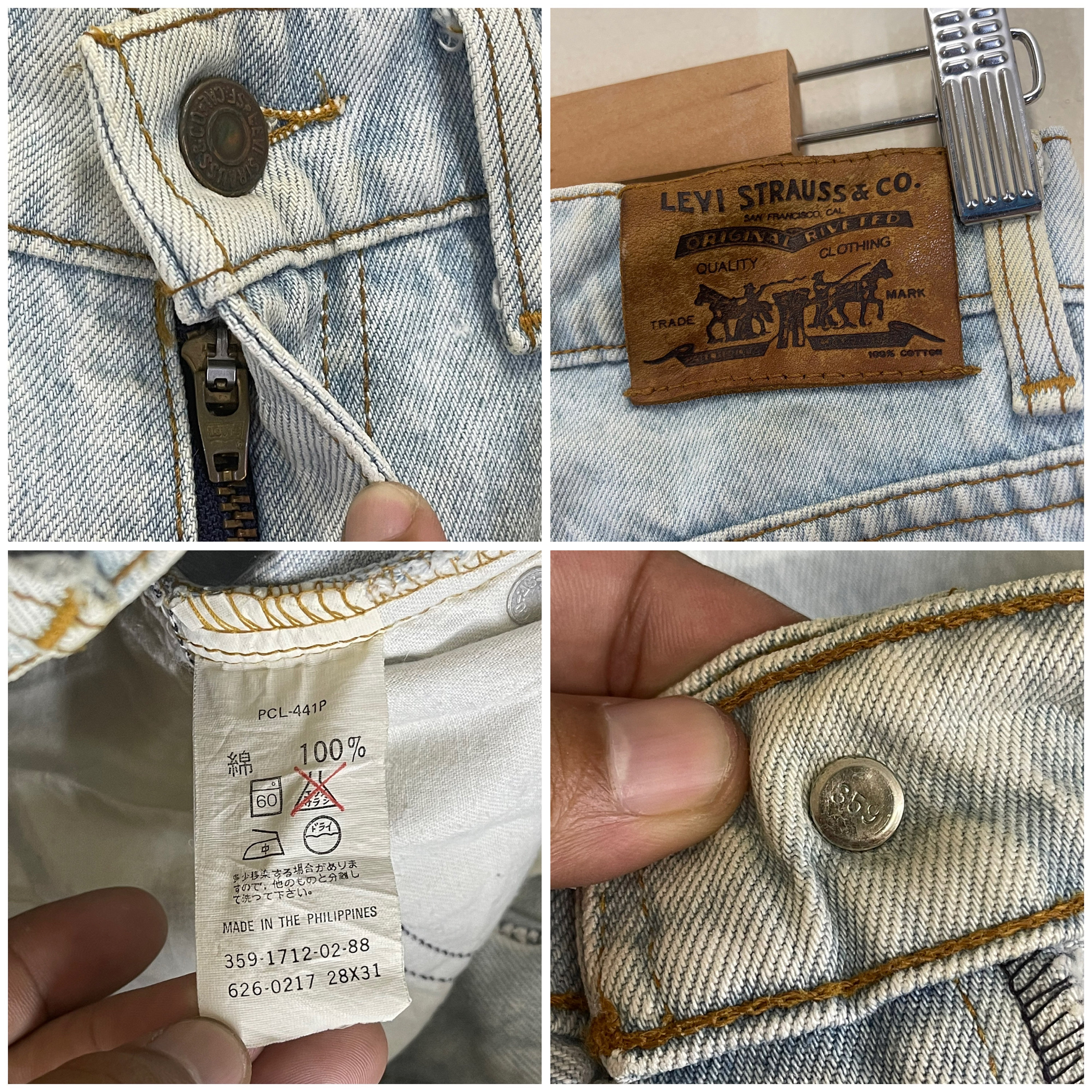 PICK!! Vintage Levi's 359 Faded Dirty Jeans Levi's Light Blue