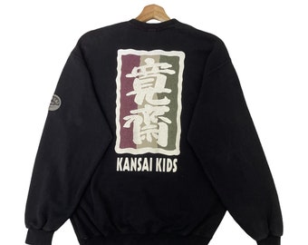 Pick!! Vintage Kansai Kids Crewneck Sweatshirt Kansai Kids Sweater Kansai Kids Big Logo Printed Crewneck Sweatshirt Size S