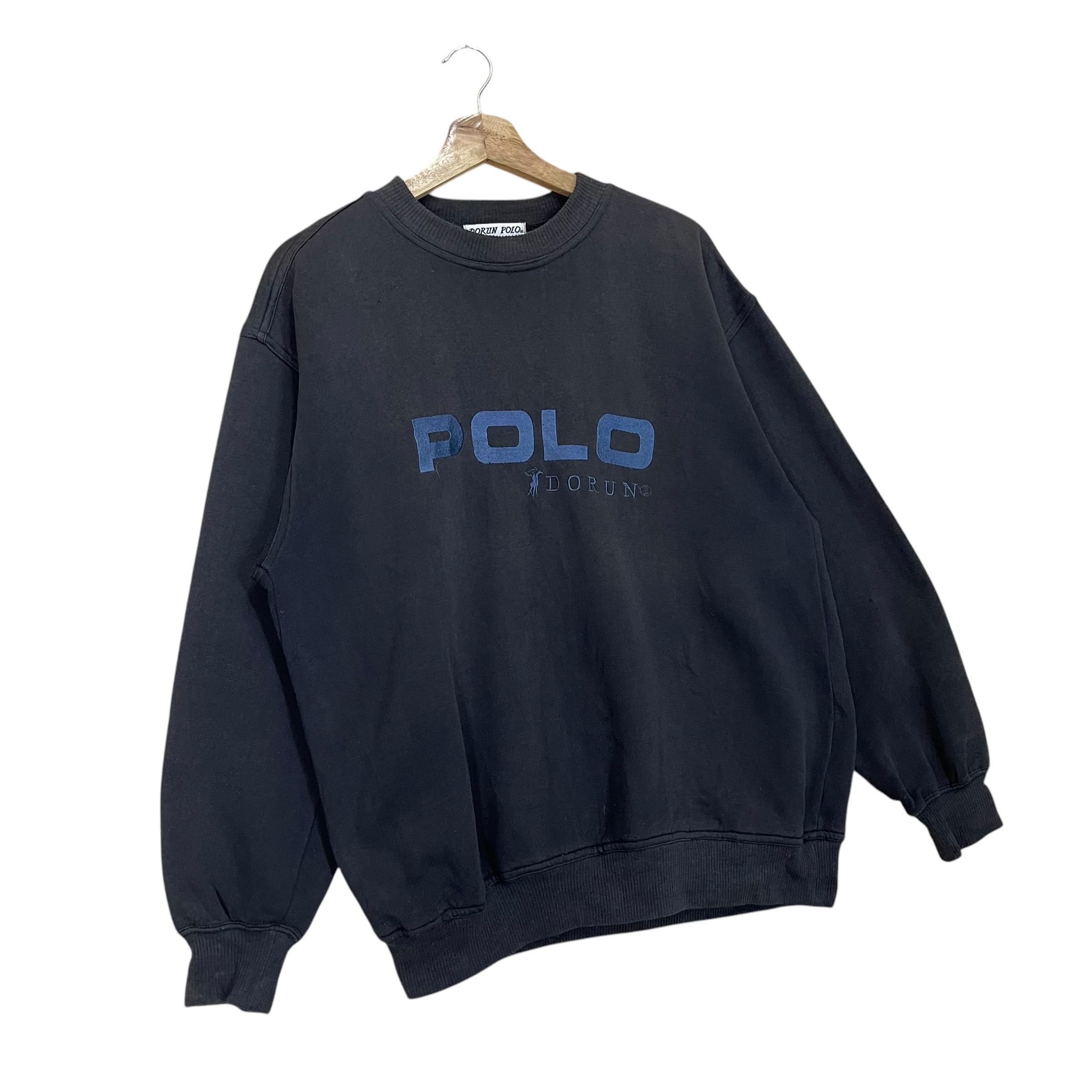 PICK!! Vintage 90s Polo Dorun Big Logo Crewneck Sweatshirt Polo