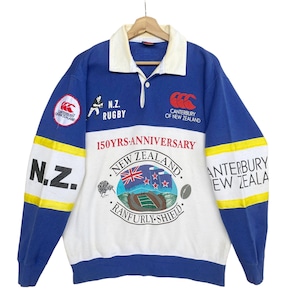 Pick!! Vintage 90s Canterbury Of New Zealand 150 Year Anniversarry Big Logo Collar Sweatshirt Canterbury Steinlager Sweatshirt Size M