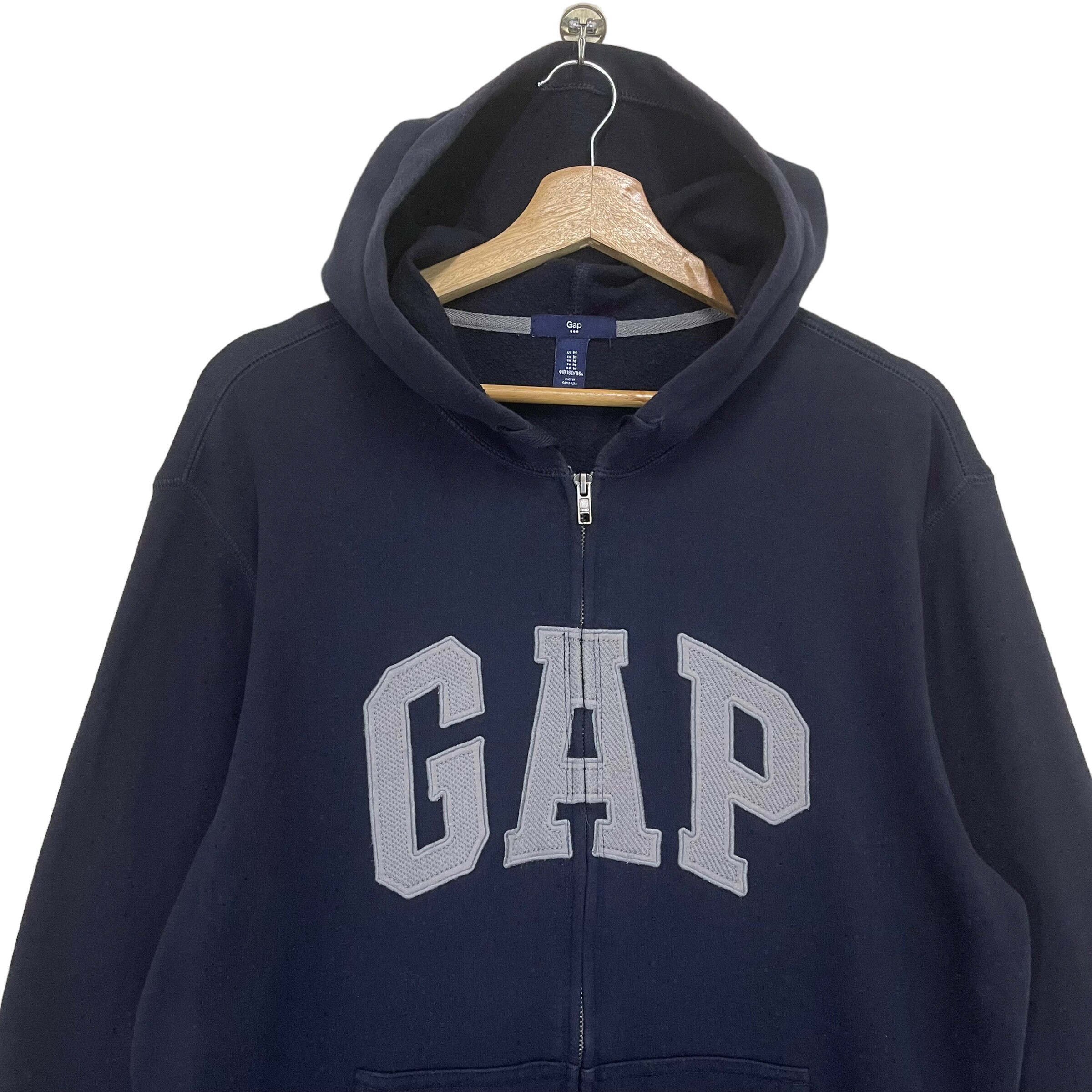 トップス archive old gap zip hoodie 00s 90s y2k Vintage Y2K Black Gap Zip Up Boxy Hoodie (M/L) – Rebalance