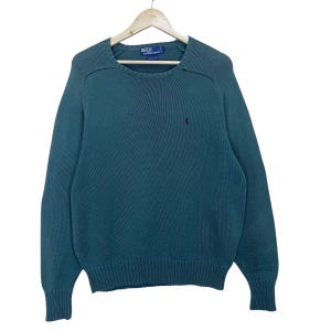 PICK!! Vintage 90s Ralph Lauren Crewneck Knit Ralph Lauren Knitware Ralph Lauren Embroided Small Logo Crewneck Knitware Size M