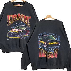 Vintage 90&#39;s Nascar Ernie Irvan Big logo Crewneck Sweatshirt Nascar Ernie Irvan Sweater Ernie Irvan Big Image Sweatshirt Size XL