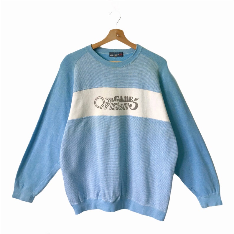 Pick! Vintage 90s Games Vision 5 Crewneck Sweatshirt Games Vision 5 Sweater Games Vision 5 Spellout Sweatshirt Size L