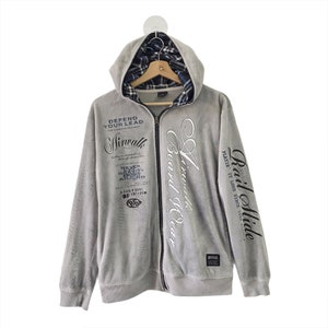 PICK!! Vintage 90’s Airwalk Fullzip Hoodie Airwalk Sweater Airwalk Spellout Pullover Fullzip Sweater Grey Colour Size M