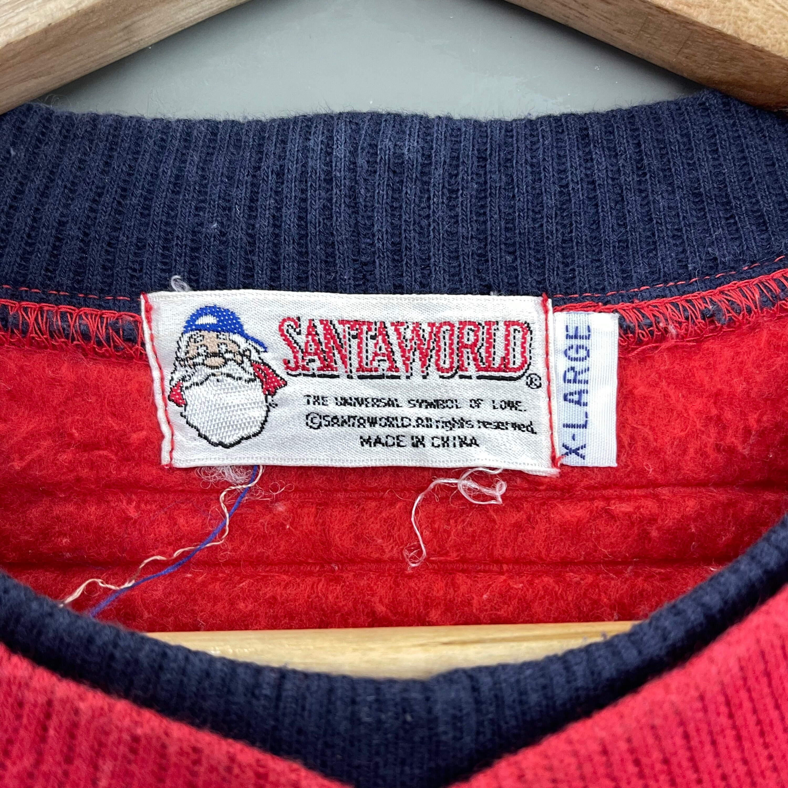 PICK Vintage 90s Santa World Big Logo Crewneck Sweatshirt - Etsy