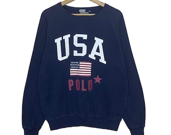 PICK!! Vintage 90s Ralph Lauren Polo Sports Usa Halfzip Fleece