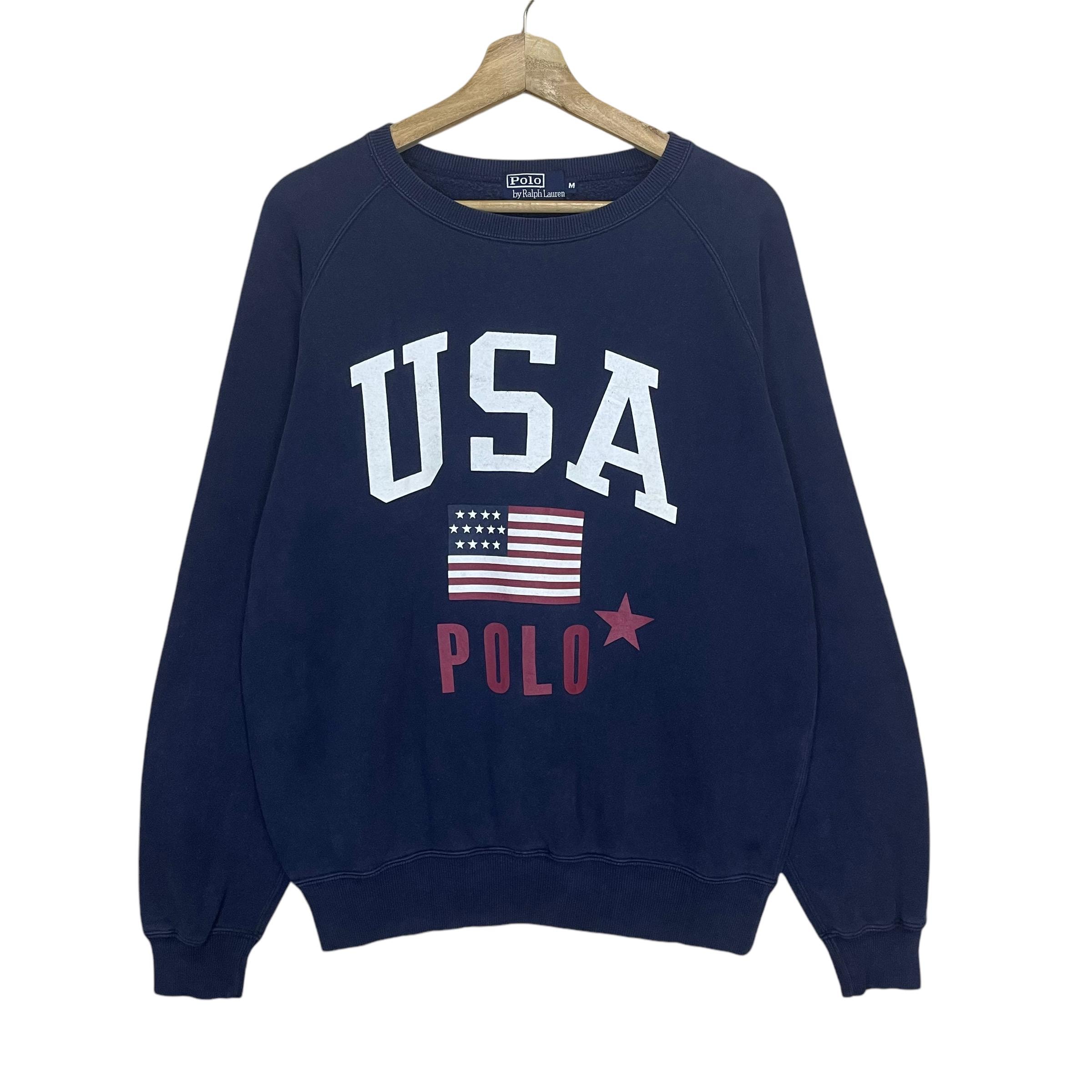 PICK!! Vintage 90s Ralph Lauren Polo Usa Crewneck Sweatshirt Polo