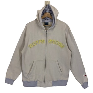 PICK!! Vintage Duffs Shoes Big Logo Zipper Hoodies Duffs Shoes Sweater Duffs Performance Zipper Heavyweight Hoodies Size M