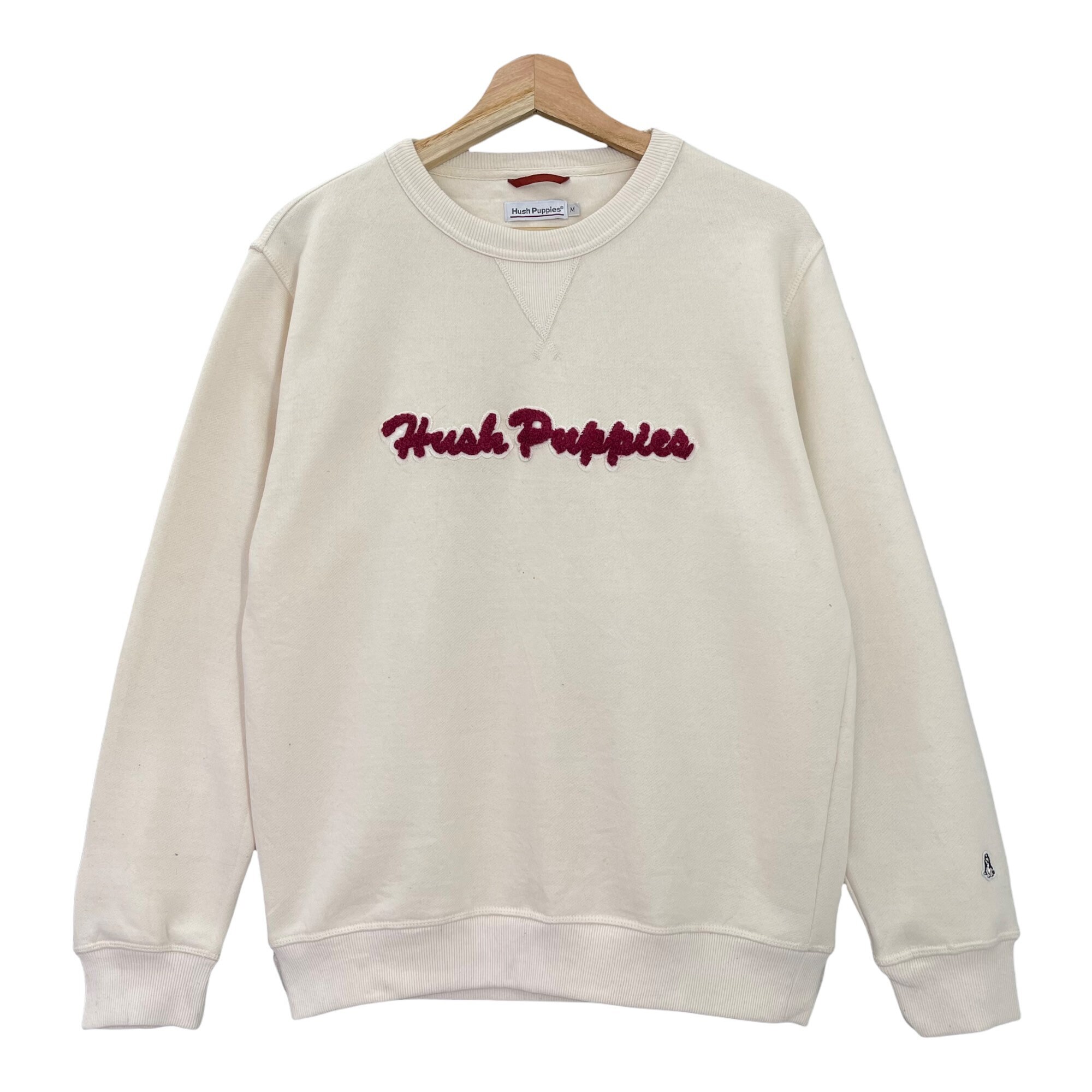 MarkQusemmVtg Pick!! Vintage Hush Puppies Crewneck Sweatshirt Hush Puppies Sweater Hush Puppies Big Logo Crew Neck Sweatshirt Size M