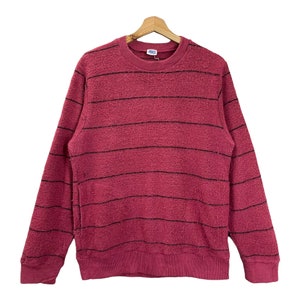Pick!! Vintage 90’s Asics Stripe Crewneck Sweatshirt Asics Japan Sweater Asics Plain Stripe Asics Pullover Embroidred Sweatshirt Size M