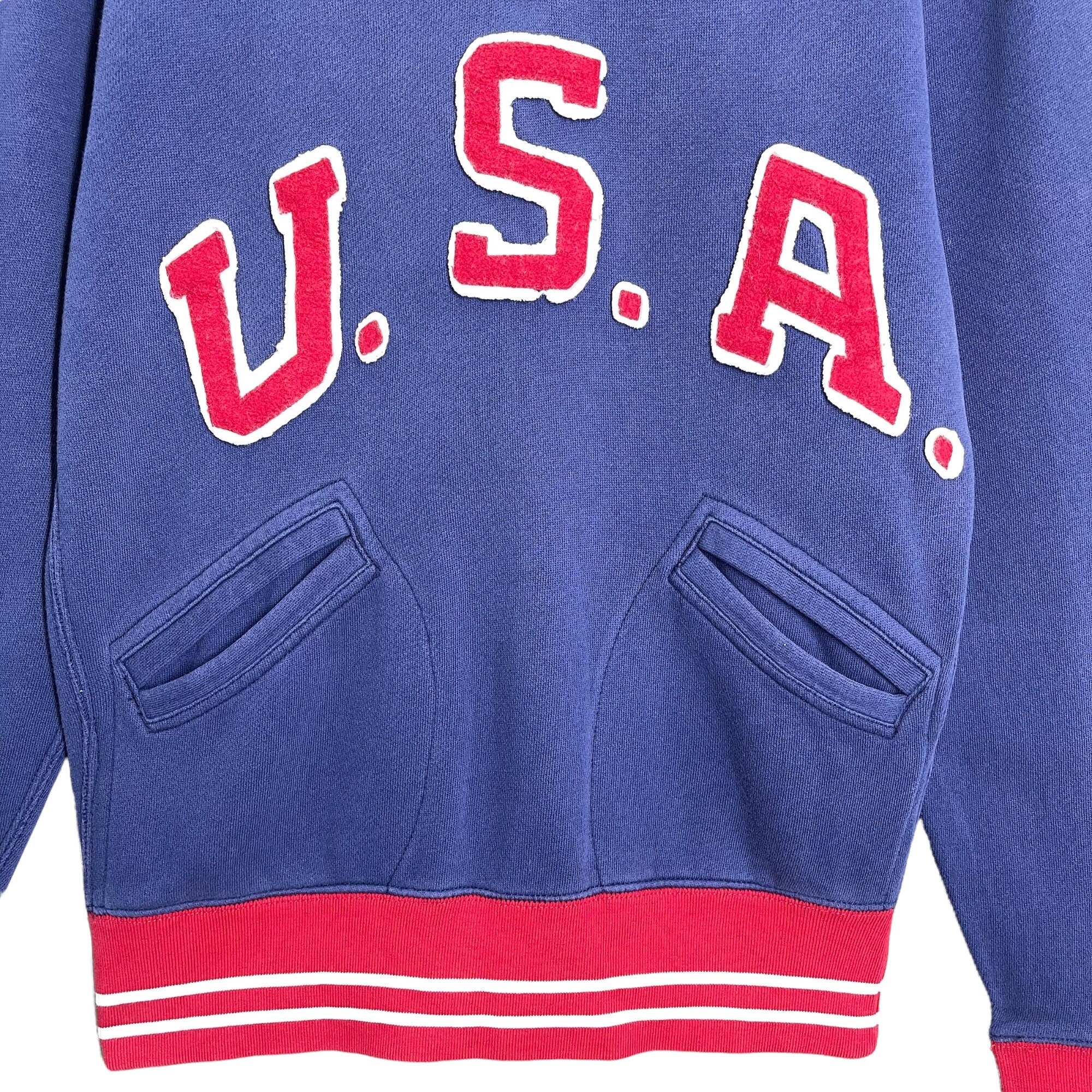 PICK!! Vintage 90s Ralph Lauren Usa Halfzip Sweatshirt Polo Usa