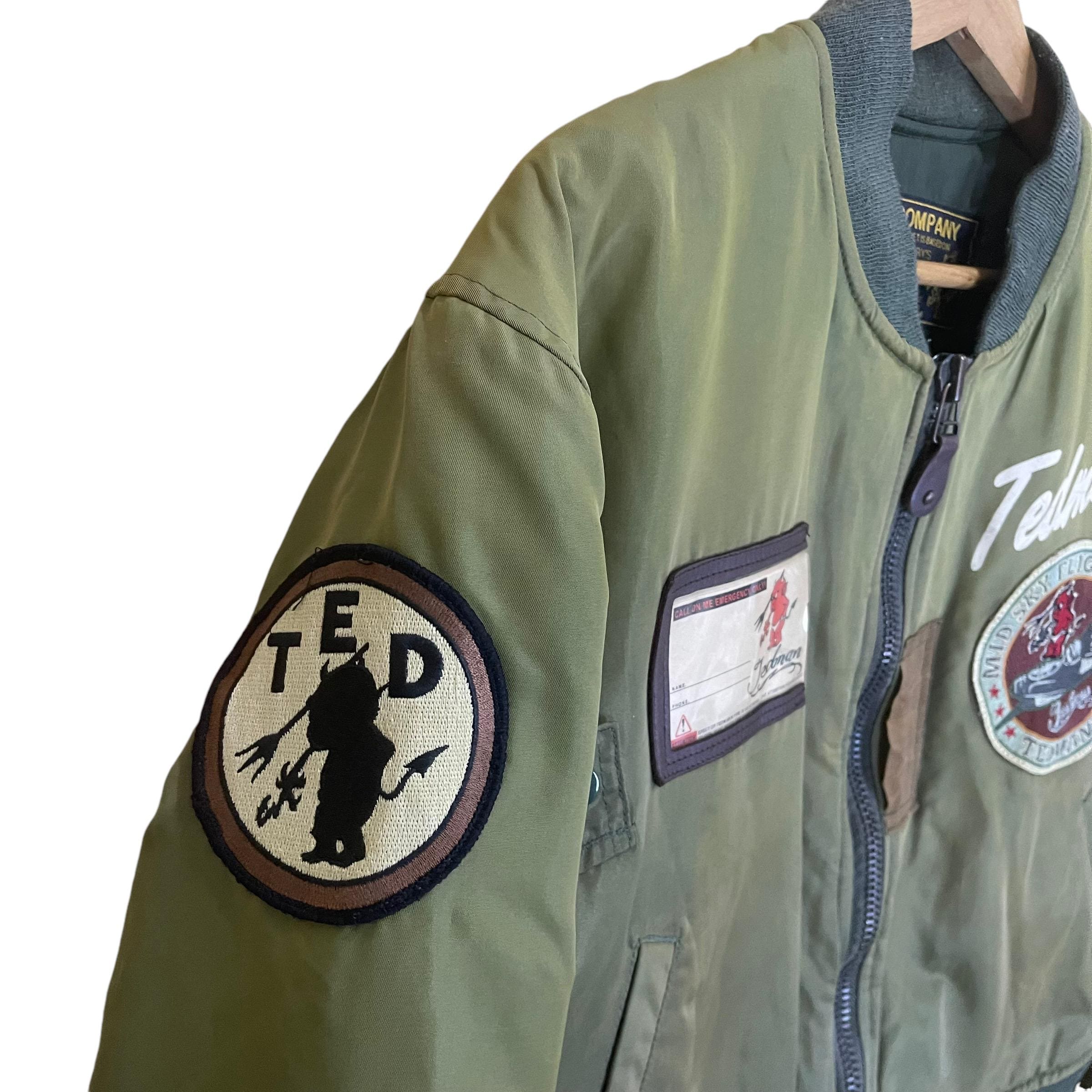 Vintage 90s Ted Company MA-1 Type Jacket Ted Man Mid Sky Flight