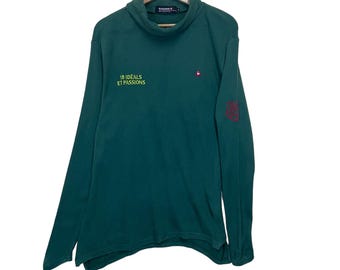 PICK!! Vintage Le Coq Sportif Golf Turtleneck Longsleeve Le Coq Sportif Sweater Le Coq Sportif Small Logo Turtleneck Longsleeve Tees Size S