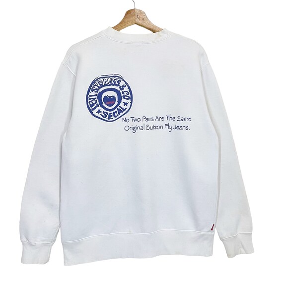 CHOIX vintage des annees 90 Levis Strauss Co sweat ras du cou pull Levis Levis gros logo imprime pull ras du cou sweat taille M Etsy France