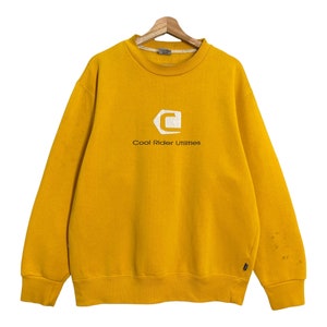 PICK!! Vintage 90&#39;s Cool Rider Utilities Surfing Club Crewneck Sweatshirt Cru Surf Sweater Cru Surfing Big Logo Crewnwck Sweatshirt size L