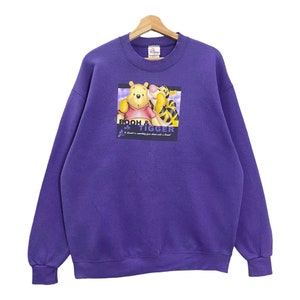 Pick!! Vintage 90s Winnie The Pooh and Tigger Crewneck Sweatshirt Pooh Sweater Winnie Pooh And Tigger Big Logo Crewneck Sweatshirt Size L