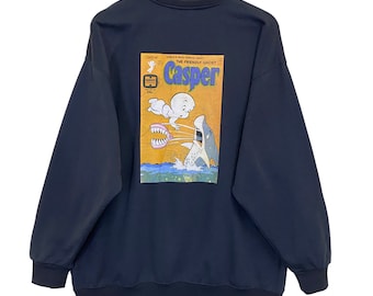 Pick!! Casper Crewneck Sweatshirt Casper Sweater Casper Big Logo Sweatshirt Size L