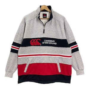 Pick!!Vintage 90s Canterbury Of New Zealand Halfzip Sweatshirt Canterbury Sweater Canterbury Big Logo Pullover Crewneck Sweatshirt Size M