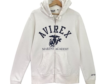 Pick!! Vintage Avirex Usa Zipper Hoodies Avirex Usa Sweater Avirex Usa Big Logo Fullzip Hoodies Size M