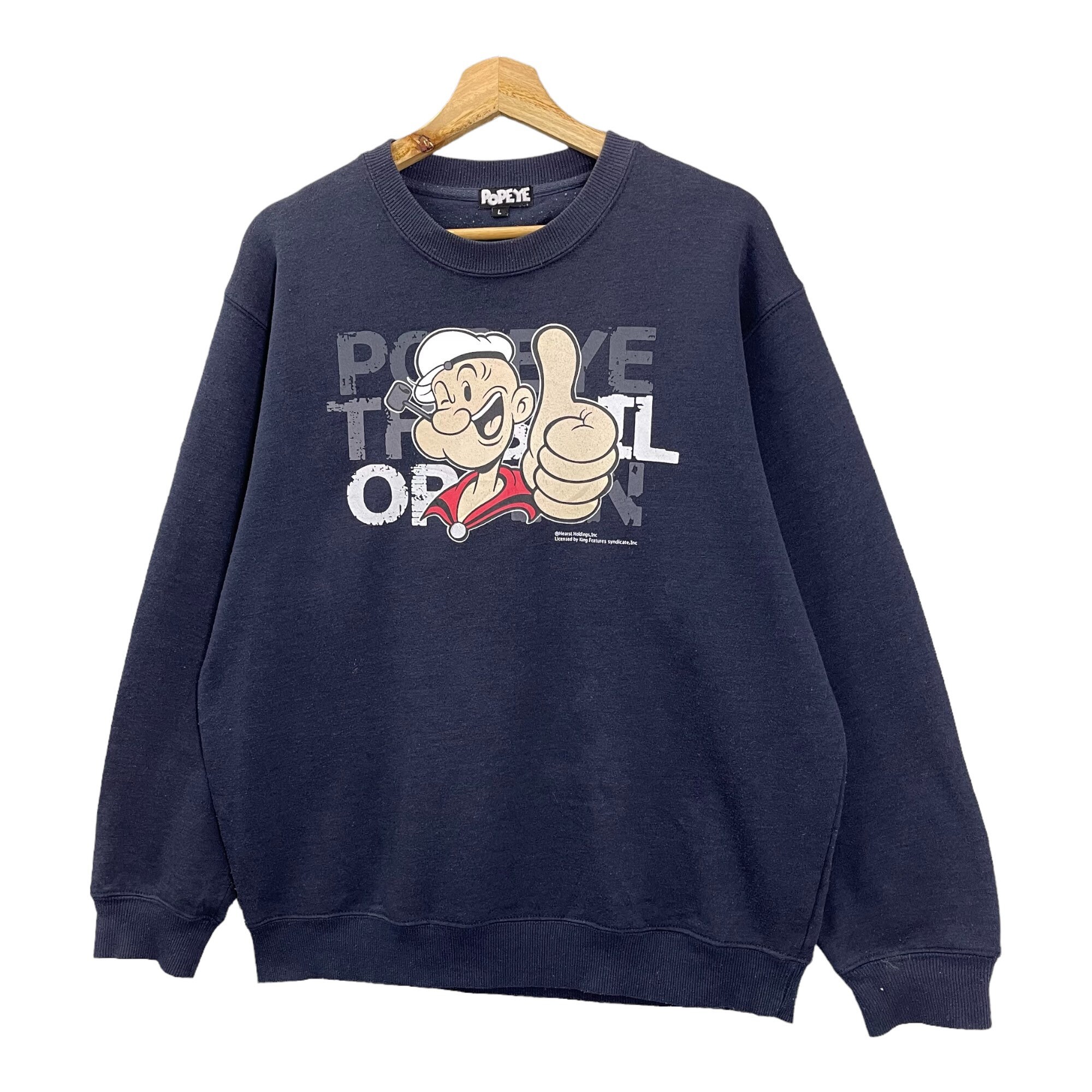 90s J.CREW ロンt ボーダー　popeye 激レア ロンT! ポパイ POPEYE 90年代ヴィンテージ 総柄 - メルカリ