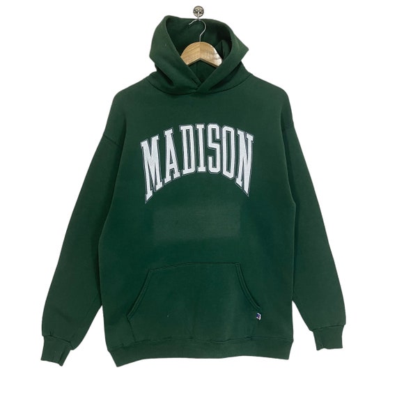 Pick!! Vintage 90’s Russell Athletic Madison Spellout Pullover Hoodies Russell Athletic Sweater Russell Athletic Pullover Hoodies Size M