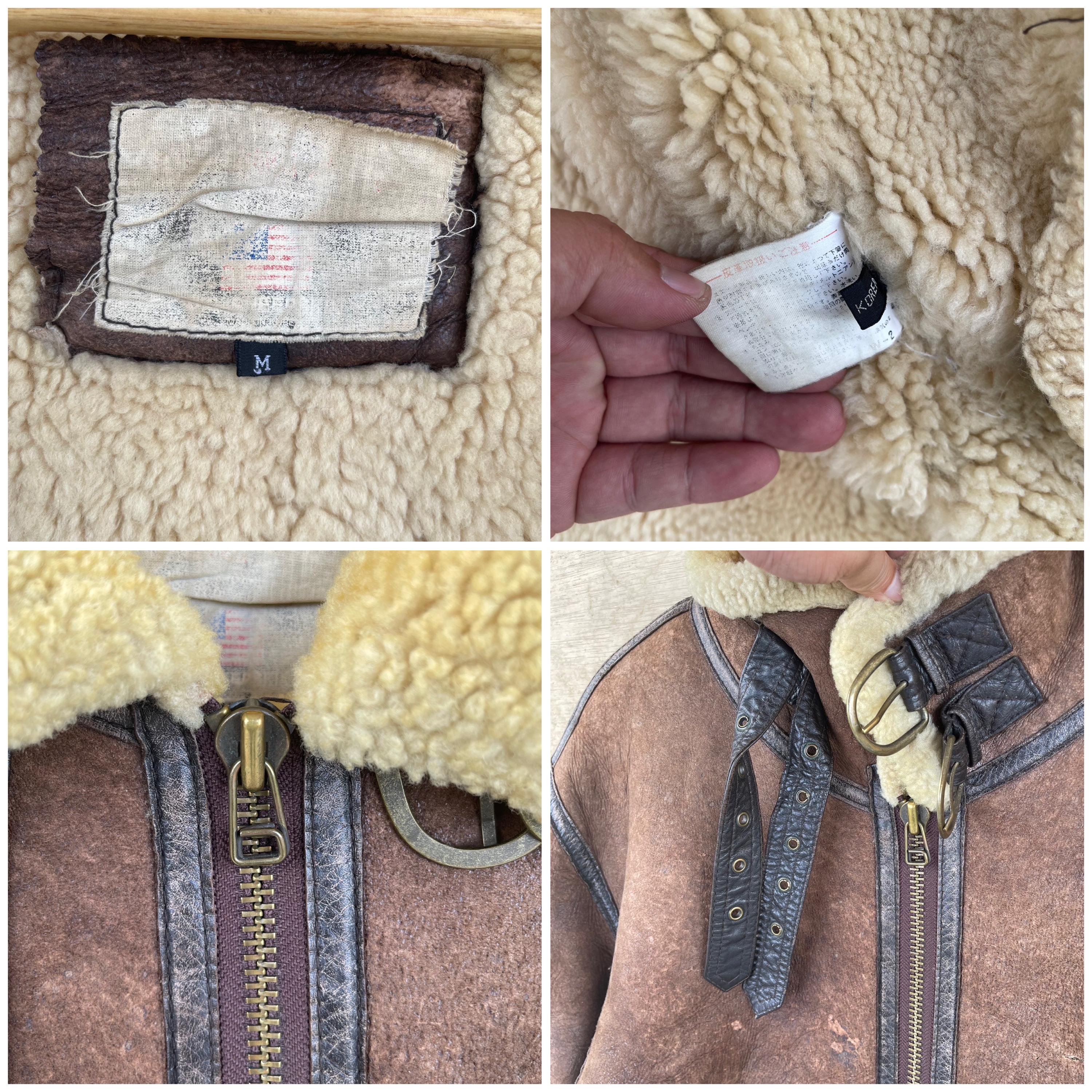 Pick!! Vintage 90s Type B-3 Us Army Style Leather Jacket