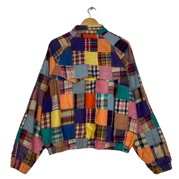 Pick!! Vintage Patchwork Multicolour Jacket Size L - image 8