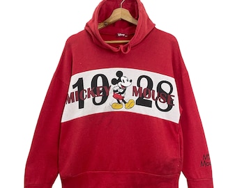 Pick!! Mickey Mouse Crewneck Hoodies Mickey Sweater Mickey Mouse Big Logo Printed Pullover Hoodies Size M