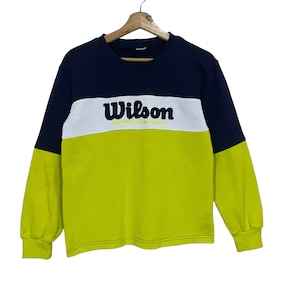 Pick!! Wilson Spellout Logo Crewneck Sweatshirt Wilson Sweater Wilson Embroidered Crewneck Sweatshirt Size S