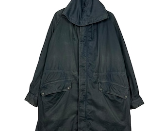 Vintage 70s French Military M64 Field Parka Hoodie Jacket Size XL
