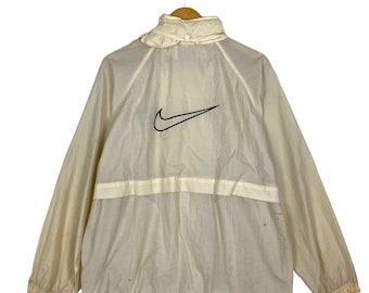 Scegli!! Giacca a vento con cerniera e cappuccio Nike Swoosh Big Logo vintage anni '90 Giacca Nike anni '90 Giacca con cappuccio Nike Big Logo Zipper Jacket Taglia M
