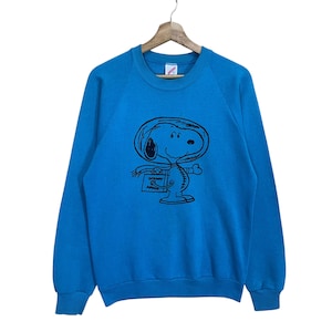 Pick!! Vintage 90s Snoopy Big Logo Crewneck Sweatshirt Snoopy Sweater Snoopy Big Logo Printed Crewneck Sweatshirt Size M