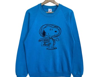 Pick!! Vintage 90s Snoopy Big Logo Crewneck Sweatshirt Snoopy Sweater Snoopy Big Logo Printed Crewneck Sweatshirt Size M