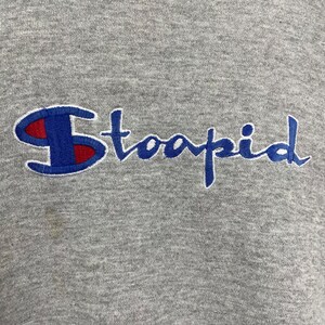 Rare Vintage 90s Stoopid Skateboard Crewneck Sweatshirt Stoopid Skaterboards Sweatshirt Stoopid Skate Big Logo Crewneck Sweatshirt Size M zdjęcie 6