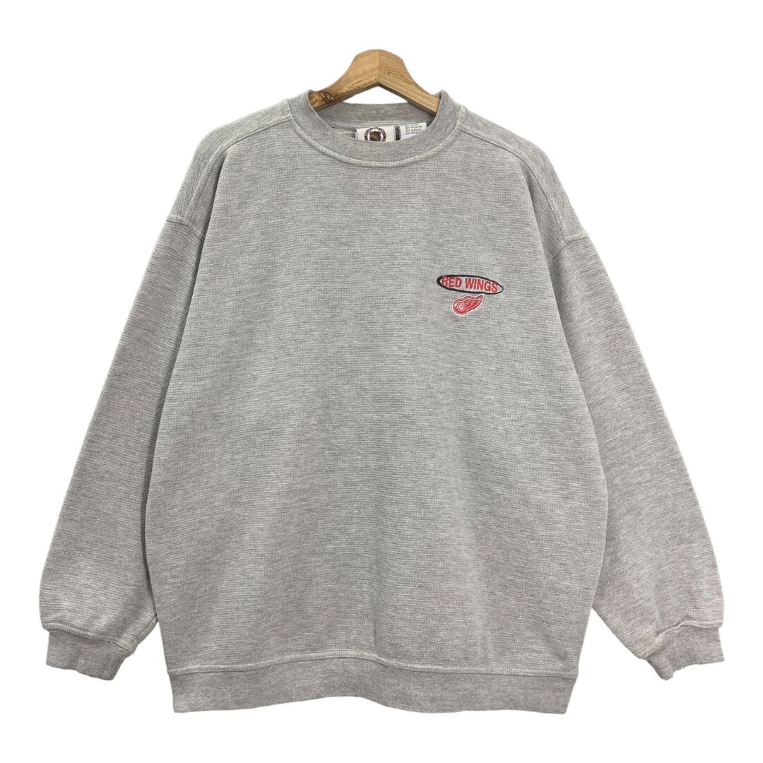 NHL DETROIT RED WINGS Men's Printed Sweatshirt, Size L unclear red type Vintage Second Hand