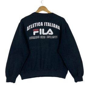 Pick!! Vintage Fila Crewneck Sweatshirt Fila Sweater Fila Printed Big Logo Pullover Crewneck Sweatshirt Size S