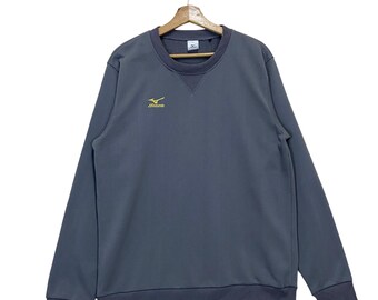 PICK!! Vintage Mizuno Crewneck Sweatshirt Mizuno Sweater Mizuno Small Logo Embroidered Pullover Crewneck Sweatshirt  Size M