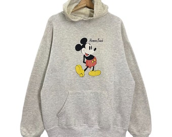 Choisissez !! Vintage des années 90 sweats à capuche ras du cou Mickey Mouse pull Mickey Mouse Mickey Mouse grand logo pulls à capuche taille L