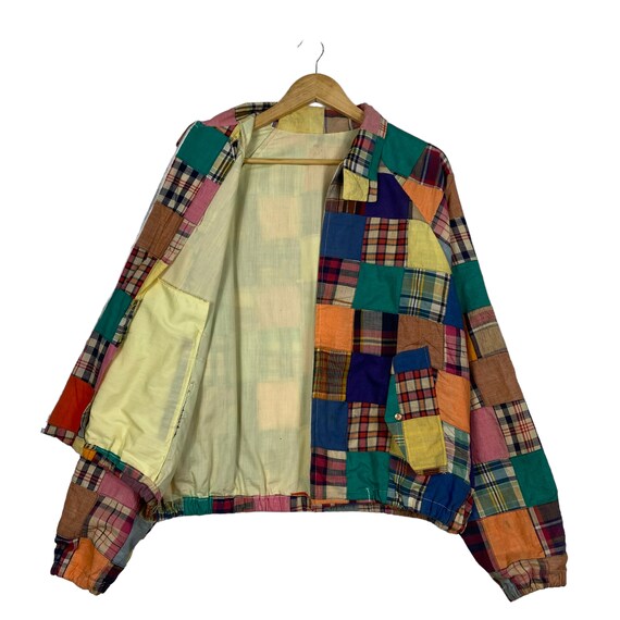 Pick!! Vintage Patchwork Multicolour Jacket Size L - image 7