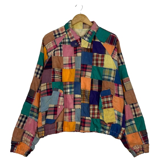 Pick!! Vintage Patchwork Multicolour Jacket Size L - image 1